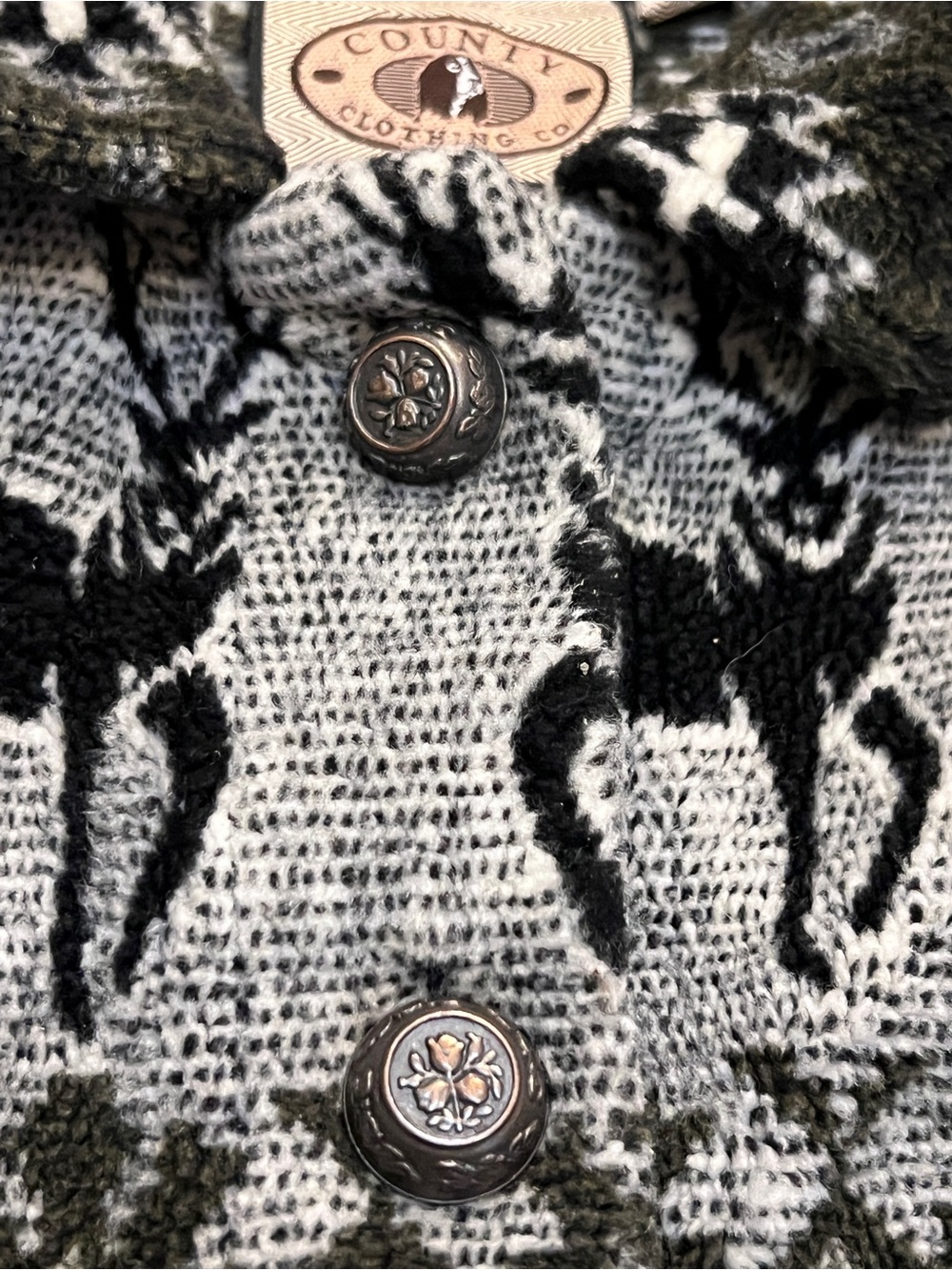 County Clothing Co Vintage Fair Isle Reindeer Knit Vest | Size: Small - Picture 2 of 7